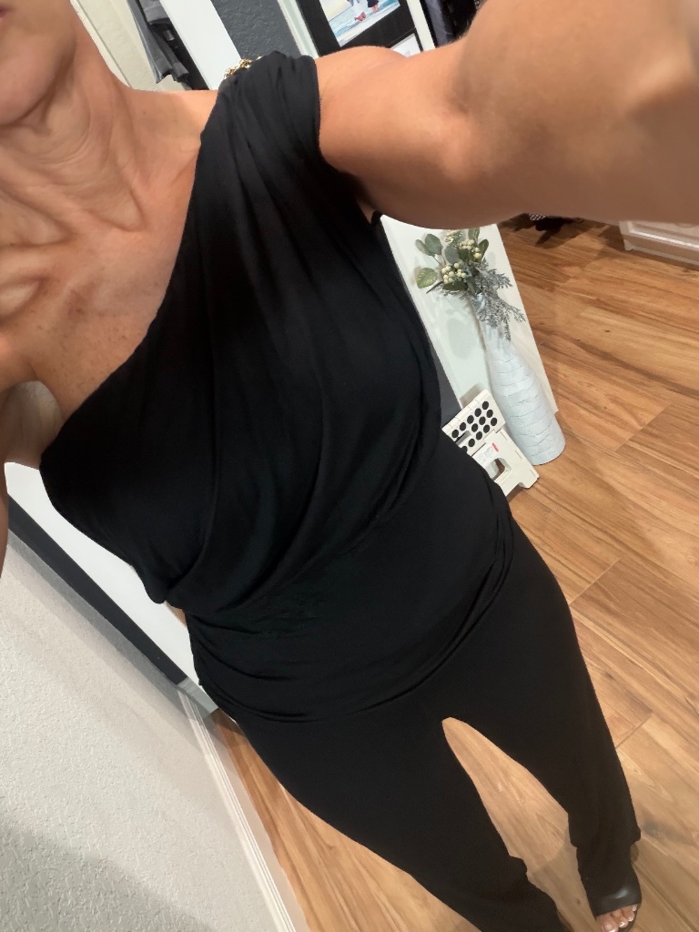 black jumpsuit